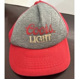 Vintage Coors Light Beer Hat American Trucker Hat snapback Cap Hat Red/gray